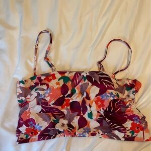 Athleta floral swim top xl